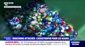 Des associations de collecte de bouchons en plastique inquiètes depuis l'obligation de les attacher aux bouteilles