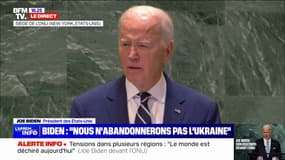 Joe Biden à la tribune de l'Onu: "Il faut que les parties se mettent d'accord (…) pour que Gaza puisse être sure et libre de l'emprise du Hamas