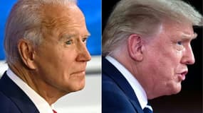 Le candidat démocrate Joe Biden et le président républciain Donald Trump participent à deux town hall différents le 15 octobre 2020 