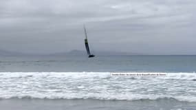 Le skipper suisse a été ravitaillé par son ami Unaï Basurko.