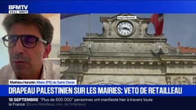 Drapeaux palestiniens sur les mairies: pour Mathieu Hanotin, maire (PS) de Saint-Denis, "il s'agit d'accompagner la reconnaissance par la France de l'État de Palestine"