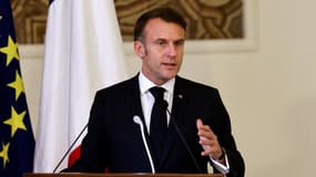 Emmanuel Macron à Baabda au Liban le 17 janvier 2025