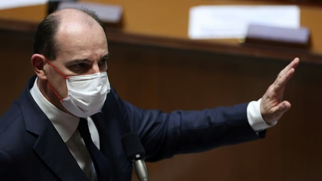 Le Premier ministre Jean Castex lors de la séance de questions au gouvernement à l'Assemblée nationale, le 22 février 2022
