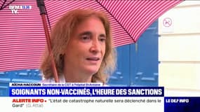 Soignants non-vaccinés: "On veut que les collègues soient accompagnés (...), ils vont être en grande difficulté sans salaire", témoigne cette secrétaire de la CGT à l'hôpital St-Antoine