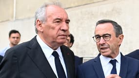 François Bayrou et Bruno Retailleau à Chartres le 8 juillet 2025