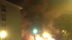 Un petit centre commercial en feu à Sarcelles 2 - Témoins BFMTV