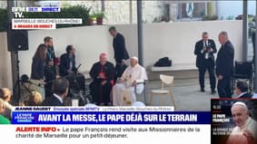 Le pape François rend visite aux Missionnaires de la charité de Marseille pour le petit-déjeuner