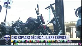 Des espaces dédiés aux vélos, scooters, trottinettes en libre-service près des gares