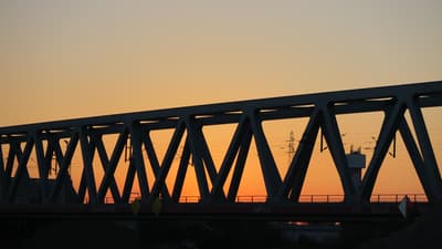 Une passerelle dans la ville allemande de Kehl.