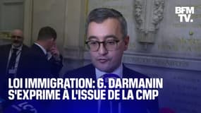 Loi immigration: la prise de parole de Gérald Darmanin à l'issue de la commission mixte paritaire en intégralité  