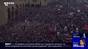Une marée humaine dans les rues de Beyrouth au Liban pour réclamer le départ d'une "classe politique incompétente et corrompue"