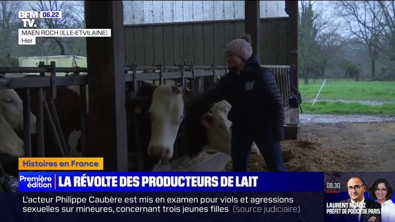 Ille-et-Vilaine: plus de 300 producteurs de lait ont manifesté après la remise en cause de leur contrat par le groupe Savencia