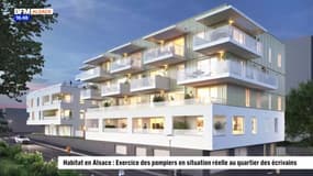 Habitat en Alsace : exercice des pompiers en situation réelle au quartier des écrivains