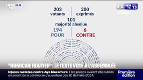 Les députés adoptent une proposition de loi qui crée un "homicide routier"