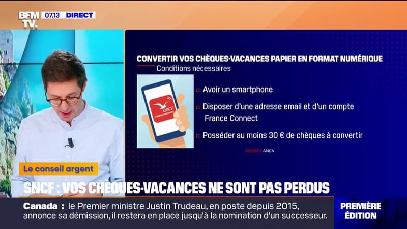 La SNCF n'accepte plus les chèques-vacances au format papier, comment les convertir en format numérique ?