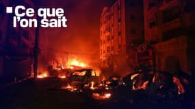 Des voitures incendiées lors de combats avec les forces gouvernementales peu après l'entrée des djihadistes et des rebelles dans le centre d'Alep, au nord de la Syrie, le 30 novembre 2024.
