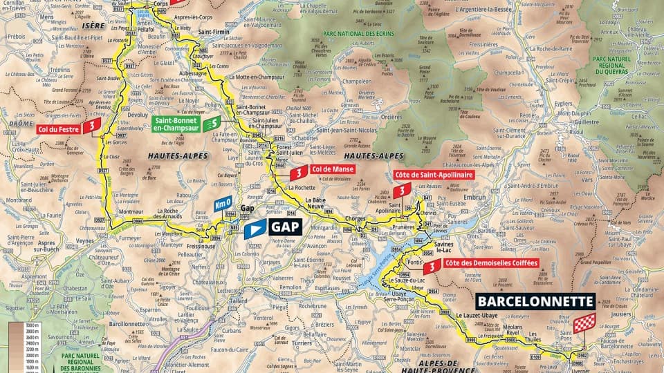Parcours de la 18e étape du Tour de France 2024 Parcours de la 18e étape du Tour de France 2024