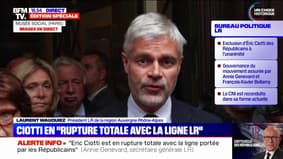 Éric Ciotti exclu de LR: "Je ne suis pas fier de l'image qu'a apportée la politique ces derniers jours", déclare Laurent Wauquiez à l'issue du bureau politique