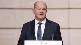 Le chancelier allemand Olaf Scholz à Paris le 22 janvier 2025