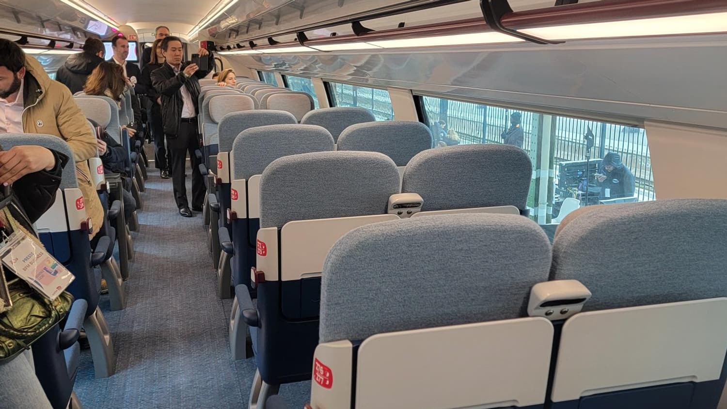 Les sièges de Seconde classe du nouveau TGV M