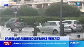 Marseille: les images des pluies diluviennes tombées mercredi sur la ville