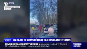 Val-d'Oise: un camp de Roms détruit par des manifestants à Villeron 