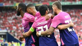 L'Allemagne avec son maillot rose contre la Hongrie lors de l'Euro 2024 (19/06/2024)