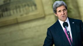 John Kerry le 4 janvier 2014, après une rencontre avec le président palestinien, Mahmoud Abbas.