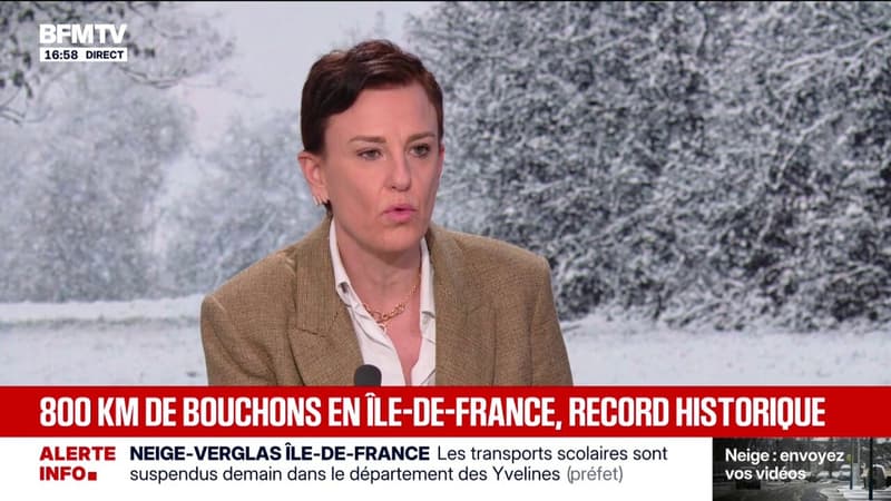 Neige: plus de 800 kilomètres de bouchons en Île-de-France, un record historique