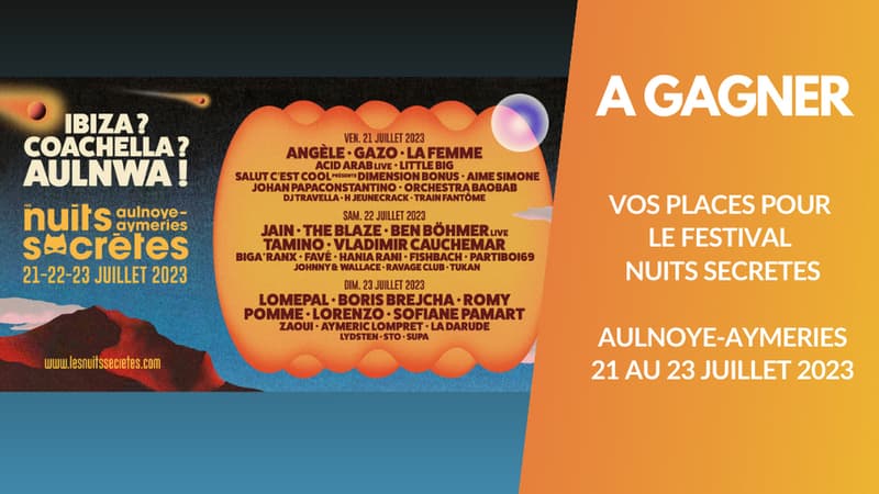 A gagner : vos places pour le festival Nuits Secrètes (Angèle, Gazo, Lomepal...)