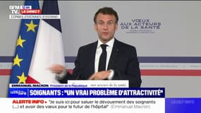 "Environ 30% des élèves [en médecine] arrêtent en cours de formation", pointe Emmanuel Macron 