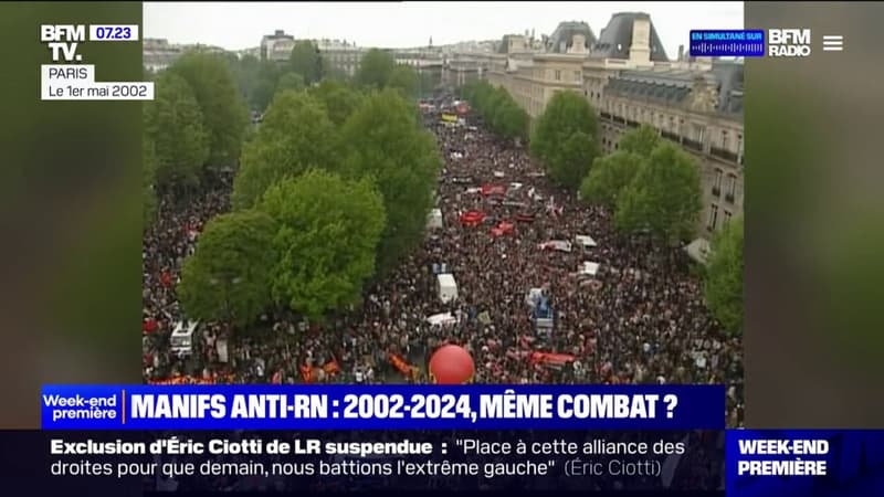 Manifestations contre l'extrême droite en France: peut-on voir des différences entre 2002 et 2024?
