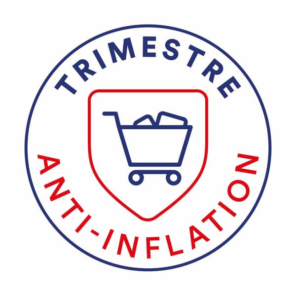 Logo trimestre anti-inflation pour les trois mois qui finissent en juin
