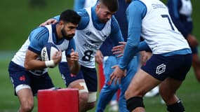 Romain Buros avec le XV de France à Marcoussis, le 12 novembre 2024