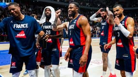 L'équipe de France de basket face à la Croatie, le 23 février 2024, en éliminatoires de l'Euro 2025
