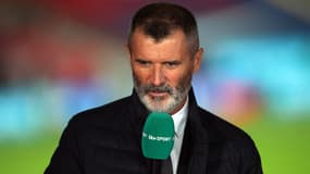 Roy Keane au micro d'ITV, à Londres le 8 octobre 2020