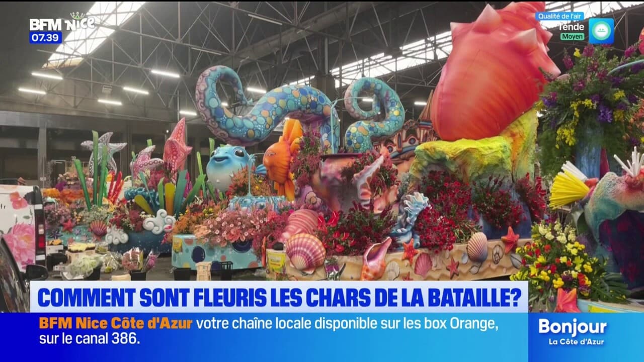 Carnaval de Nice: comment les chars de la bataille de fleurs sont-ils fleuris?
