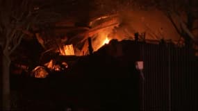 Sur les lieux de l'explosion.