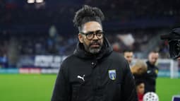 Eric Fouda lors du match Bayeux-OM (0-9, Coupe de France), le 13 janvier 2026