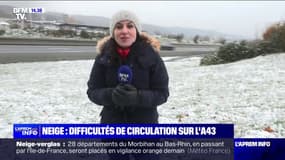 Dans l'Isère, la neige a provoqué des difficultés de circulation sur l'A43