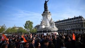 Une manifestation organisée par SOS Racisme lors de l'entre-deux-tours de l'élection présidentielle de 2017. 