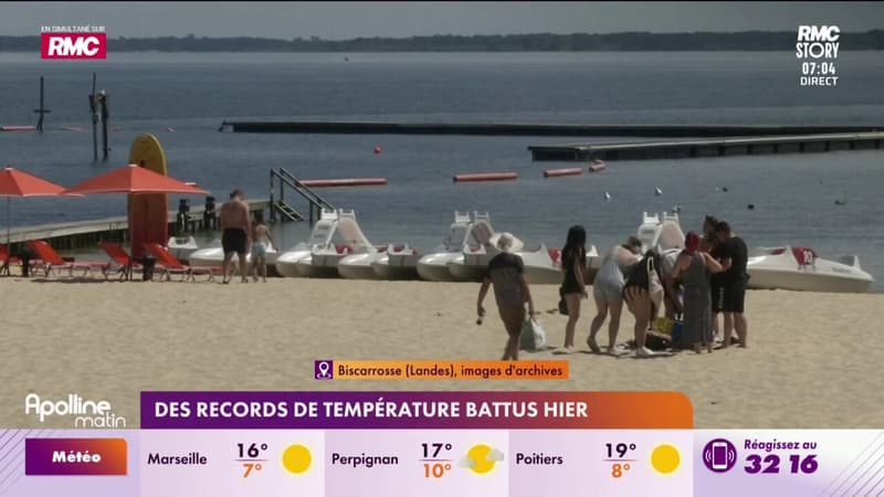 Des records de température battus hier