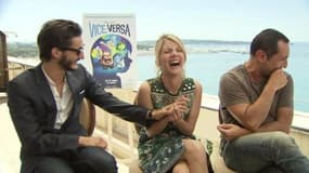 "Vice versa": le fou-rire de Mélanie Laurent, Pierre Niney et Gilles Lellouche