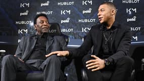 Pelé et Kylian Mbappé