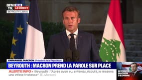 Emmanuel Macron au Liban: "Une cinquantaine de Françaises et de Français ont été touchés, au moins"