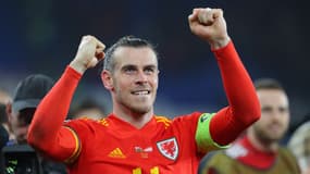 Gareth Bale, buteur contre l'Autriche avec le pays de Galles lors des demi-finales de barrages pour la Coupe du monde 2022.