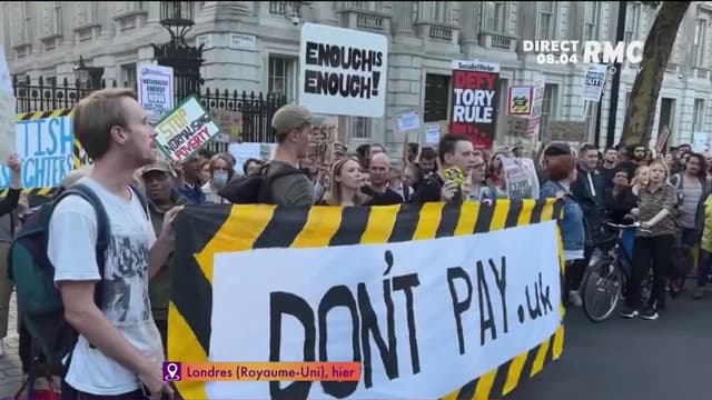 Manifestation devant Downing Street à Londres le 5 septembre
