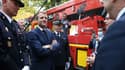 Emmanuel Macron lors de sa visite au Congrès national des sapeurs-pompiers à Marseille, le 16 octobre 2021