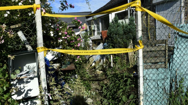 Le jardin de la maison abandonnée où a été retrouvé le corps de Tom, 9 ans, le 29 mai 2018 au Hérie-la-Viéville (Aisne)