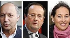 De gauche à droite, les candidats potentiels à la primaire socialiste: Martine Aubry, Laurent Fabius, Francçois Hollande, Ségolène Royal et Bertrand Delanoë. Les socialistes François Hollande et Martine Aubry sont en mesure de battre facilement Nicolas Sa